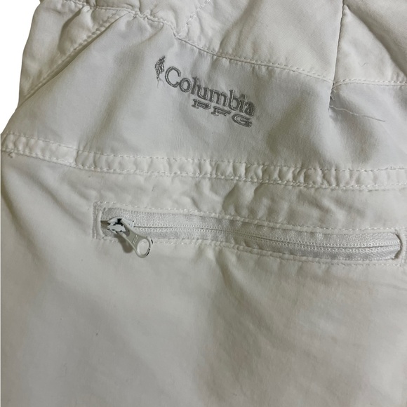 Columbia PFG women’s shorts white zipper front pockets fishing omnishade X-Large - Picture 6 of 11